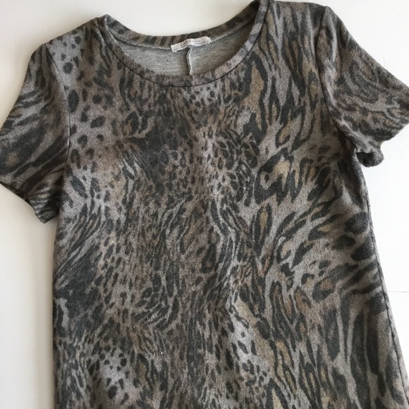 Zara Woman Animal Print Dress Short Sleeve Size S - Picture 4 of 7